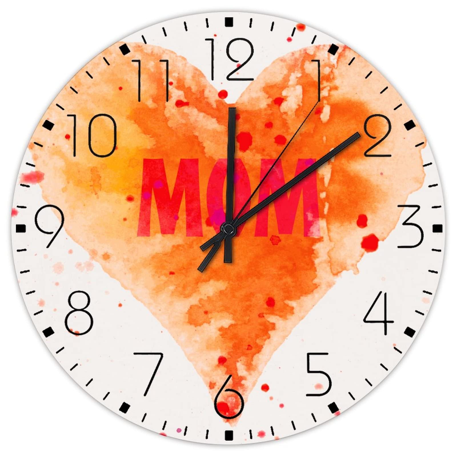Horloge murale en bois ronde pour embellir les murs des toilettes et du salon