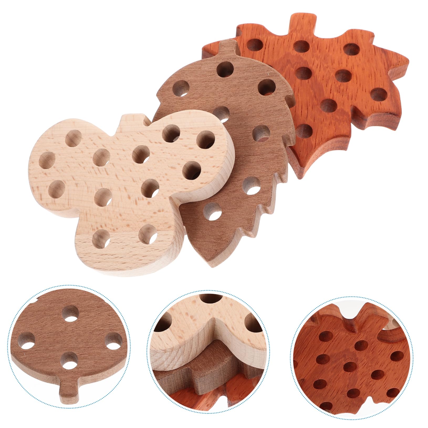 Vaguelly Gioco di Lacing in Legno per Bambini Giocattolo Educativo per Sviluppare Coordinazione Occhio-Mano e Abilità Motorie Fini per Asilo e Trasferte in Auto