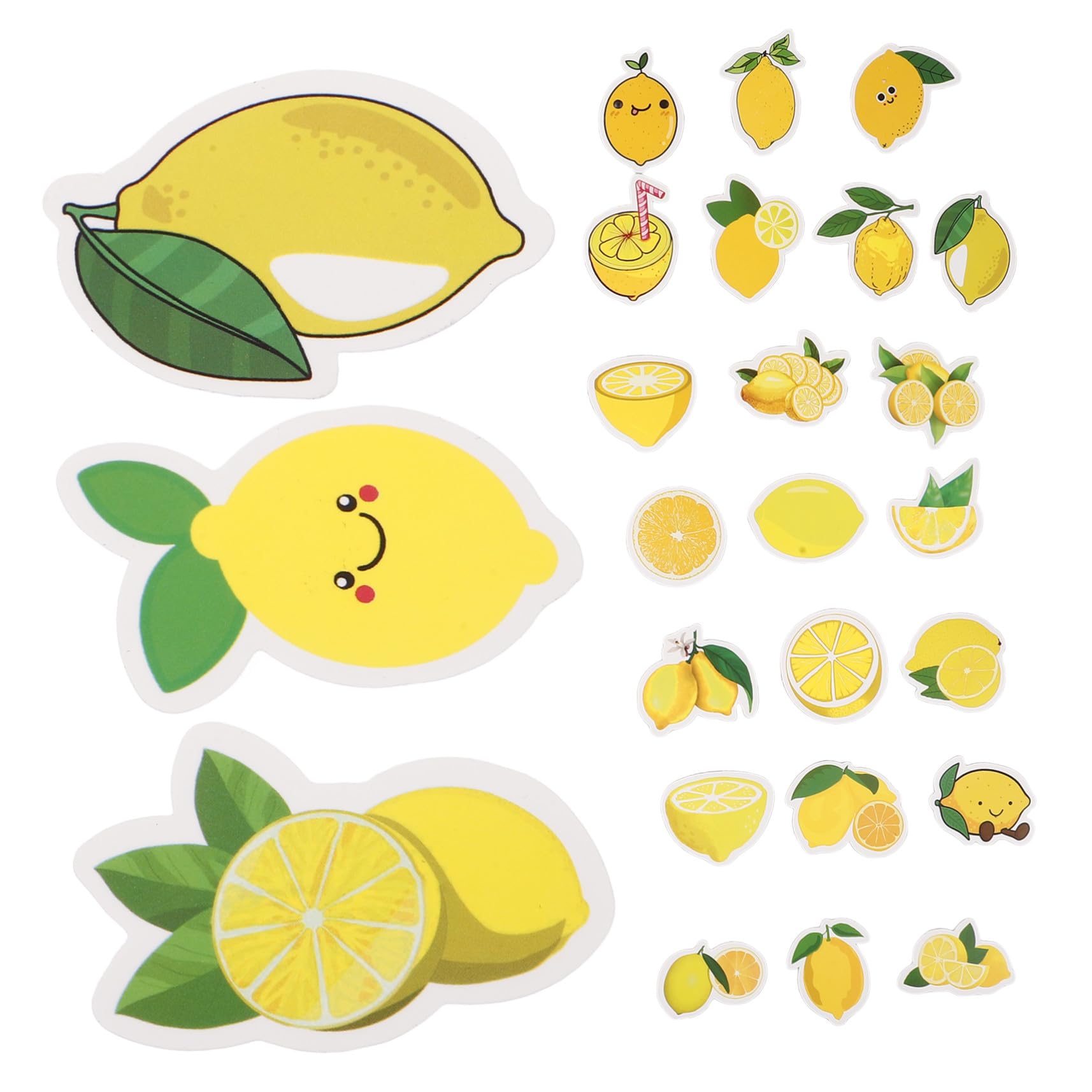 50 Pegatinas Adhesivas para Ordenador y Maletas Diseño Adorable de Limón, Material Autoadhesivo Seguro y Variedad de Patrones para Decorar y Regalar