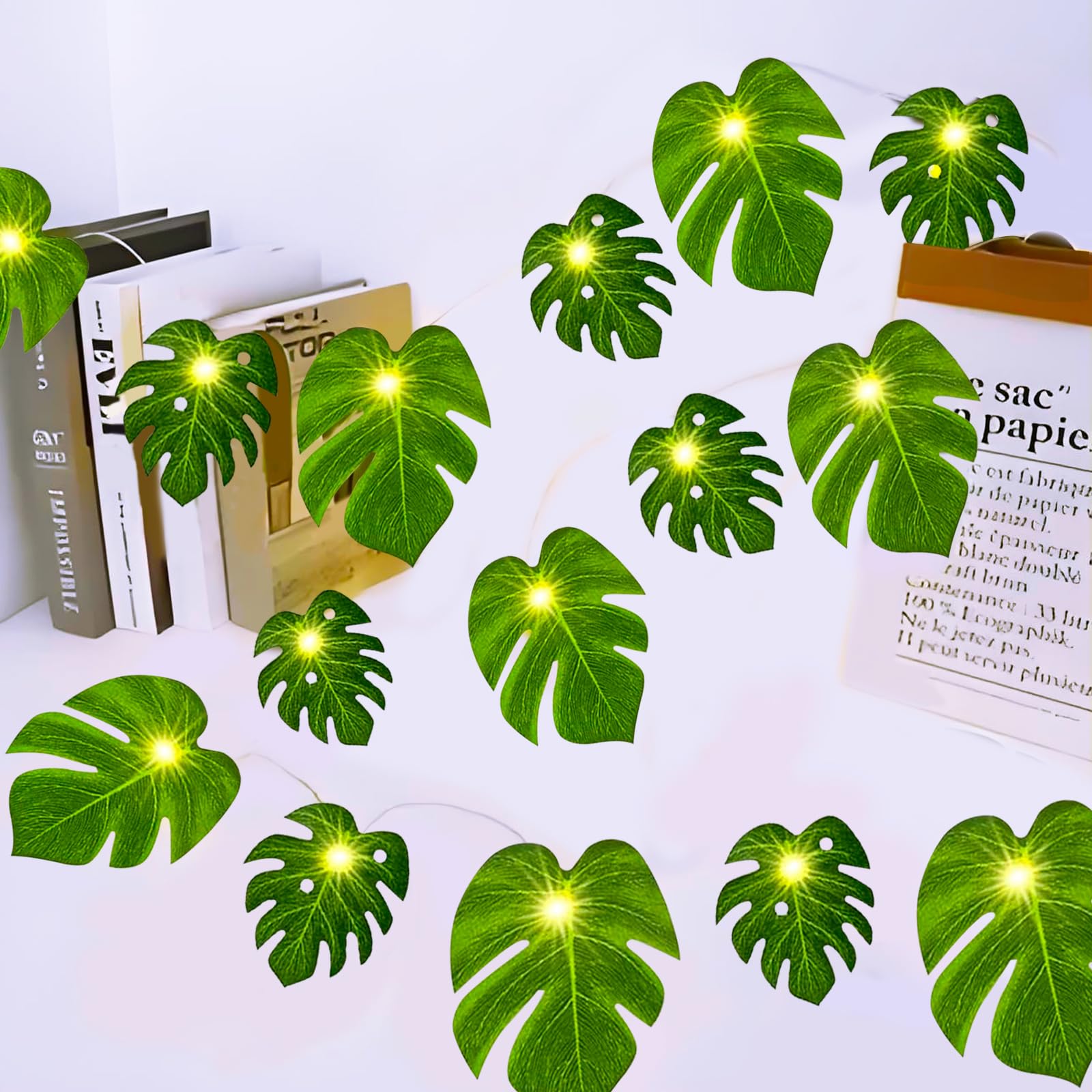 Catena Luminosa Hawaiana 3m Con 20 LED, A Batteria, Per Feste Estive, Spiaggia, Interni/Esterni, Decorazione Tropicale - 6
