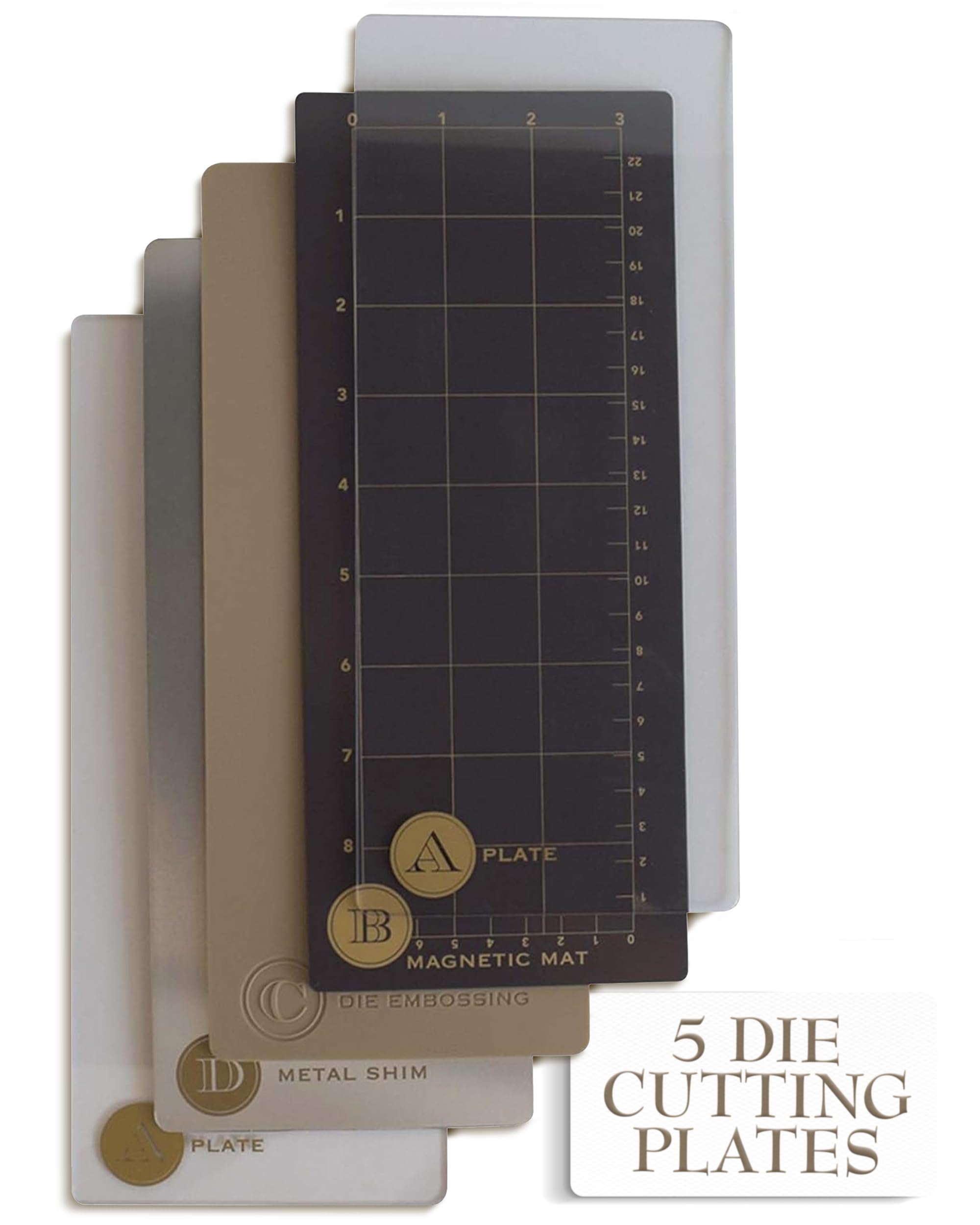 Scrapbooking Die-Cutting & Embossing Plates System with Powerful Magnetic Sheet, Die Cutting Machine Accessories for Slim Line Card Making - Empress Full Plates Set, Extra Long 10 x 4.25