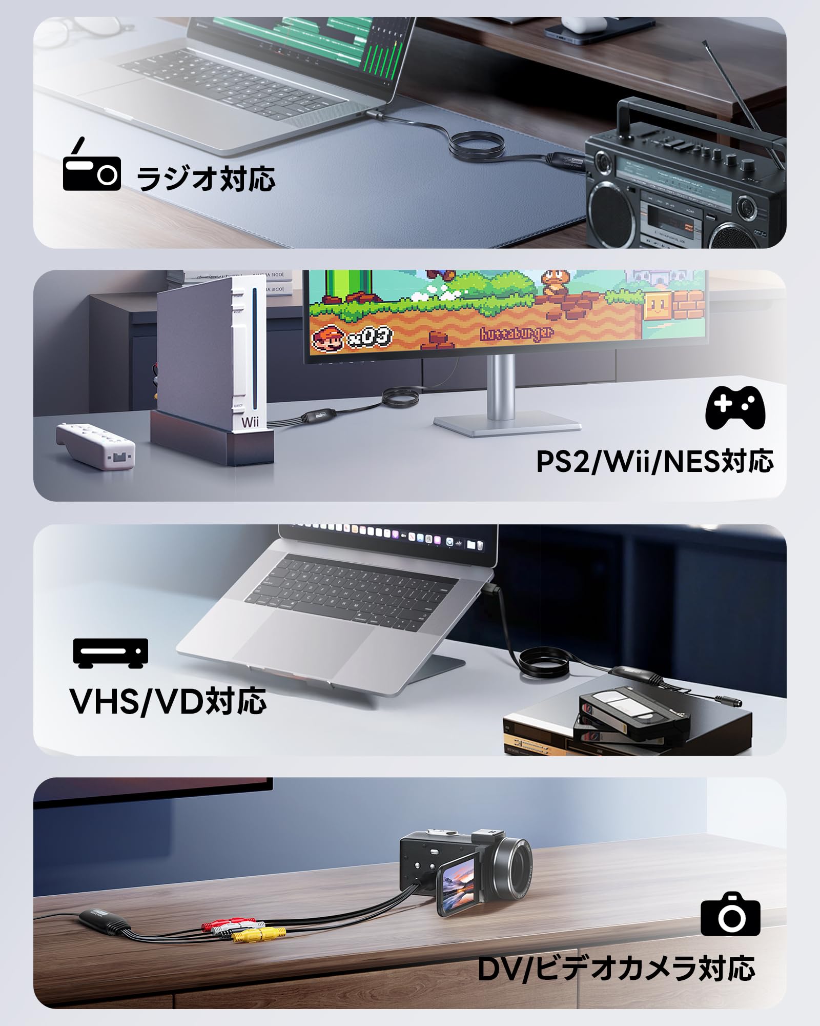 Amazon.co.jp: avedio links USB2.0 キャプチャーボード 1080P対応 VHS
