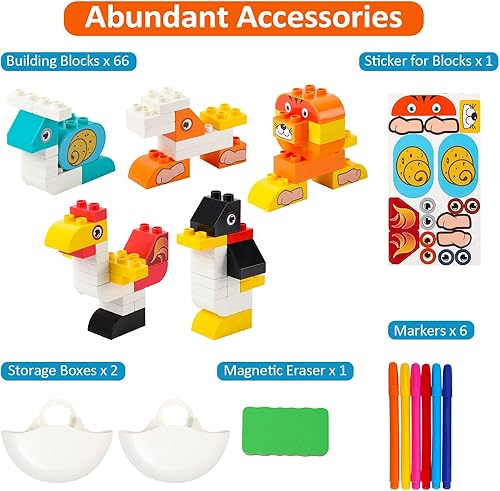 Miniatura 5 de Juego de mesa y silla para niños 4 en 1, mesa de actividades para niños pequeños de 3 a 5 años, mesa de actividades para niños pequeños con pizarra