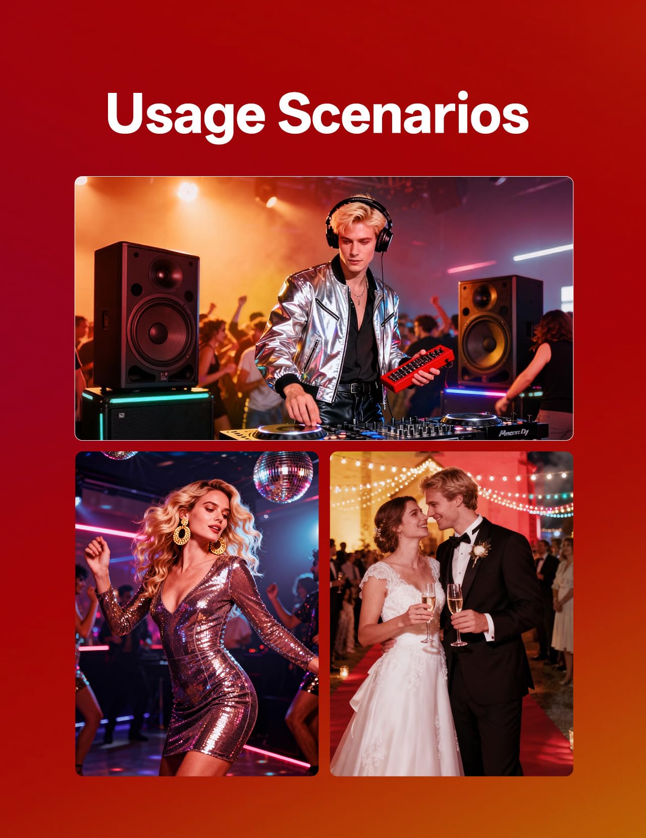 U`King Stage Lights 10 Packs 36LED RGB LED Par Lights, 7 Channel DJ Party Lights with Remote Control & DMX Controller Sound Activated Uplights for Events Birthday Bar Dance Decoration — Amazon image 5