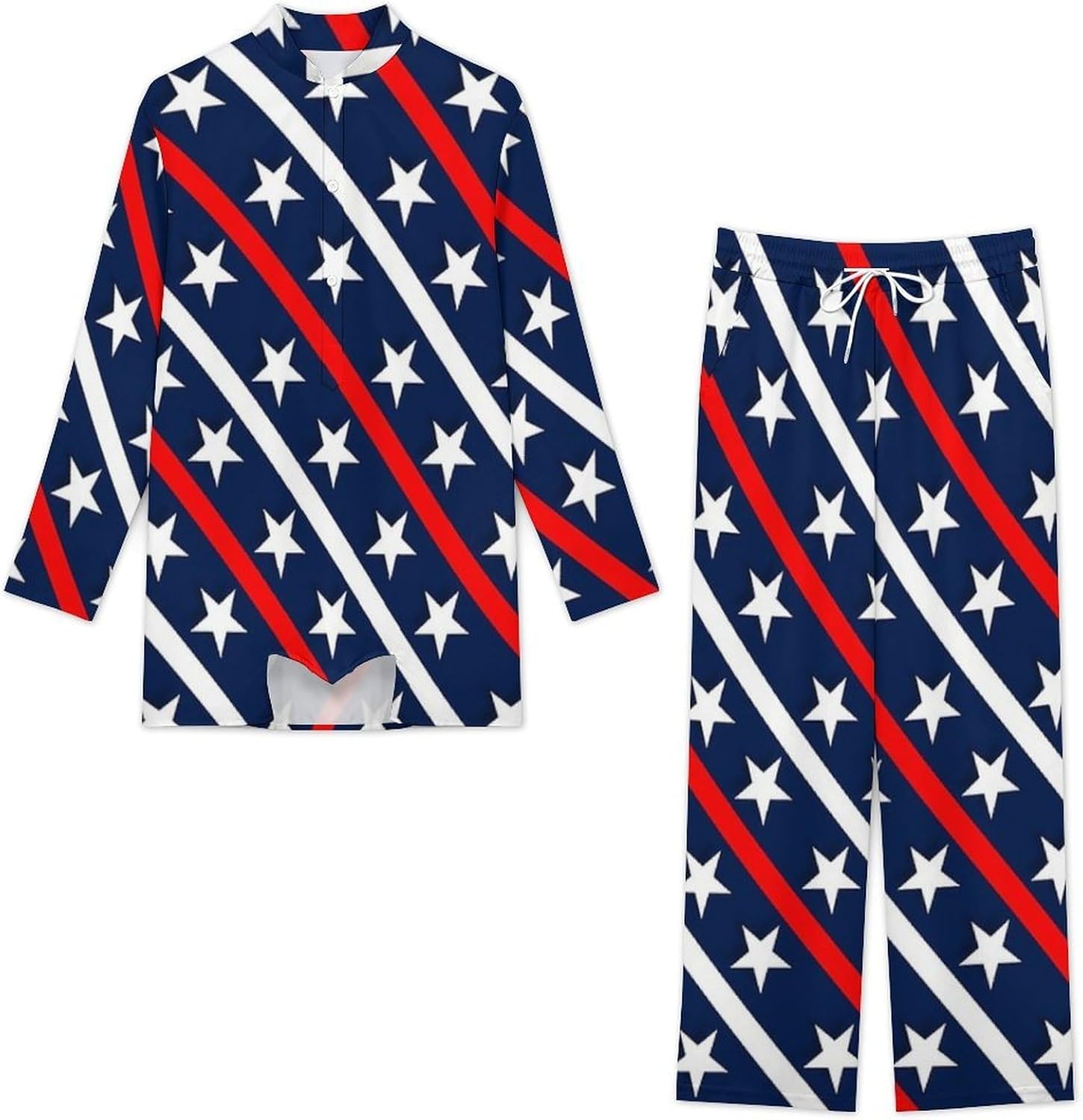 Men's Indian Style Kurta Set Two Piece Ethnic Outfit Sleepwar Pajamas for Daily Vacation Wear