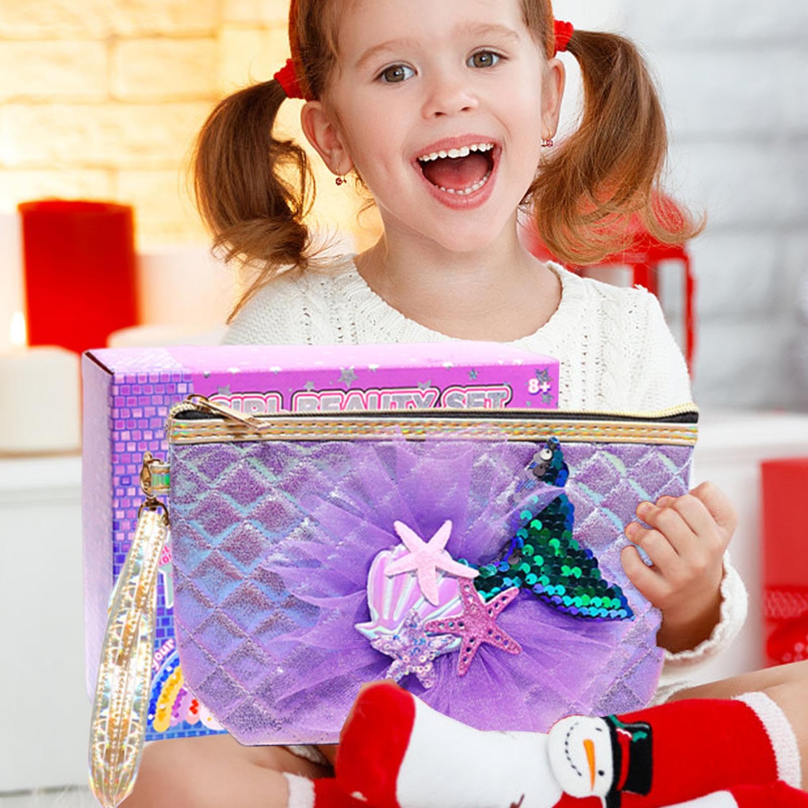 Set di trucco per bambini - 26 pezzi lavabile tema cosmetico - trucco per bambine | per età 3 12 anni compleanno costume imitazione natale giocattoli