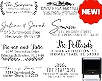 Vista 1 de Custom Address Stamps Self Inking or Wood Handle 20+ Designs to Choose from! Return Address Stamp Stamper Self Inking Personalized Customized Stamp