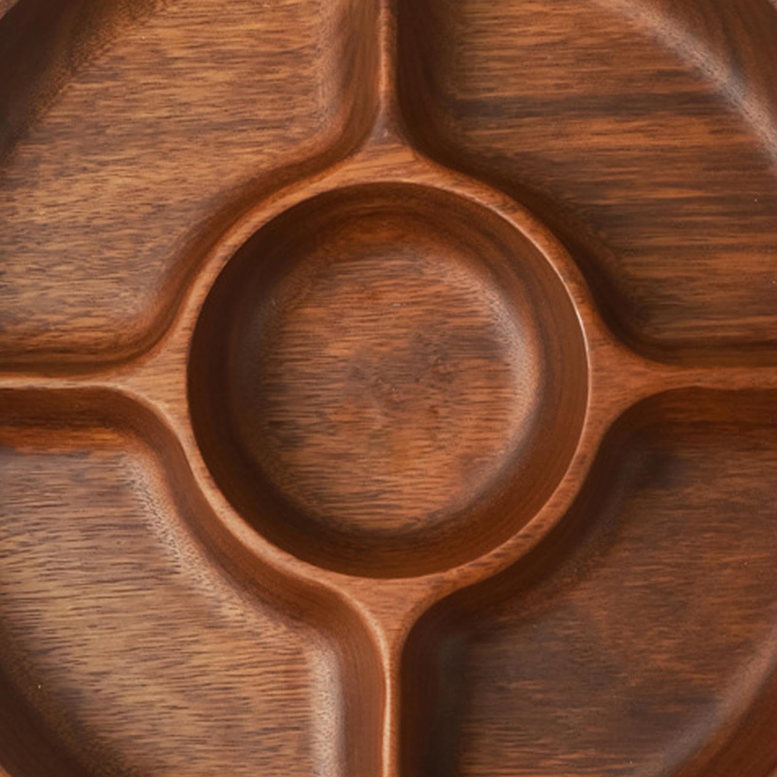 Serviertablett mit 5 Fächern, festliche Platte, dekoratives Tablett | Holz Tablett Für Snacks, Charcuterie, Dessert, Süßigkeiten, Vorspeisen, Frühstück, , Küche, Esszimmer, Wohnzimmer,