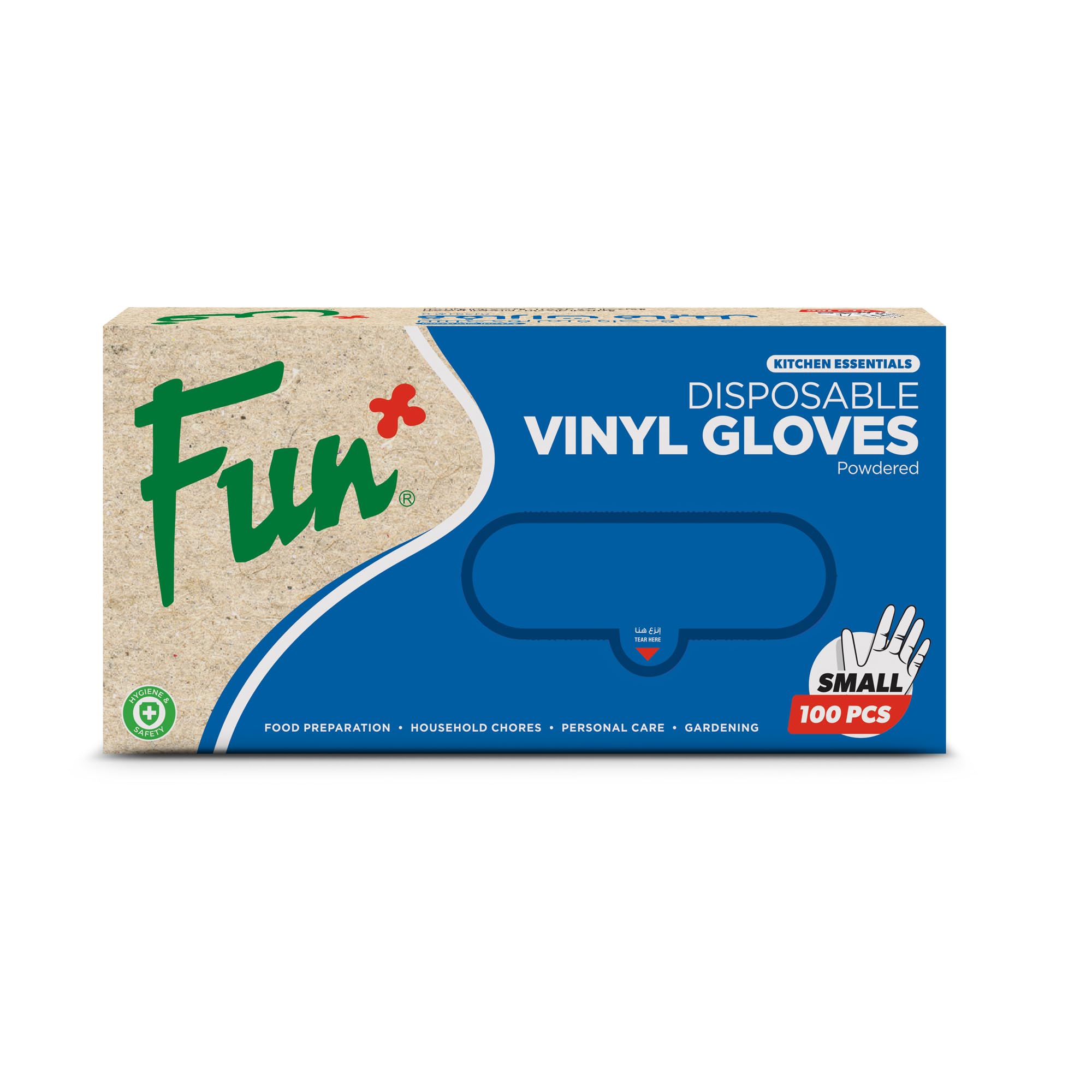 Fun Indispensable Vinyl Disposable Gloves With Powder, Powdered Small Size, Pack Of 100