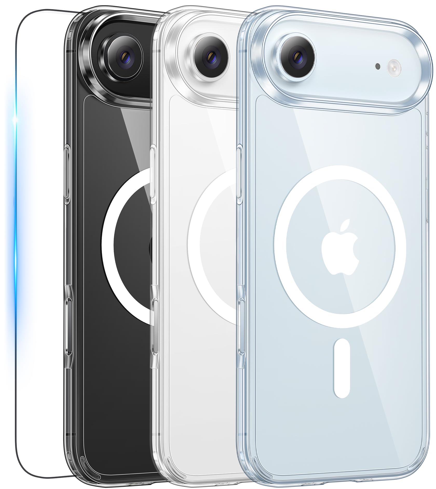 FNTCASE for iPhone Air Phone Case Compatible with Magsafe Clear Phonecase | Screen Protector, Military Grade Drop Protection, Slim Magnetic Phone Cases, Shockproof Bumper, Transparent Cell Cover