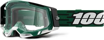 100% Racecraft 2 Mountain Bike & Motocross Goggles - MX and MTB Racing Protective Eyewear MILORI - Clear Lens