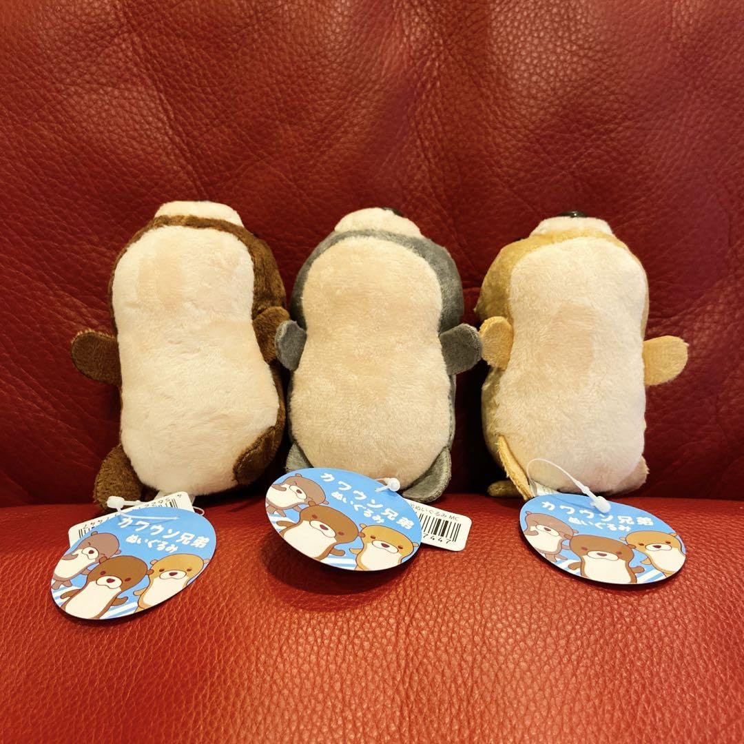Amazon.co.jp: カワウソ兄弟 ぬいぐるみ マスコット 全3種セット 約