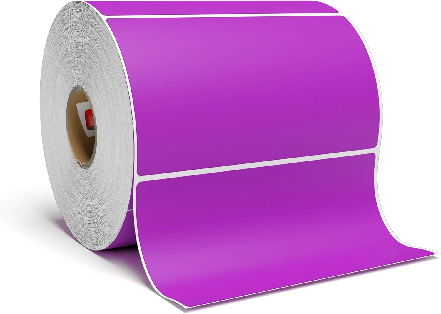 4” X 2" Direct Thermal Perforated Stickers Labels for Barcodes, Address, Small Business Labeling, Inventory and Color Coding - Compatible with Zebra, Rollo, Munbyn, and More (Purple, 12 Rolls)