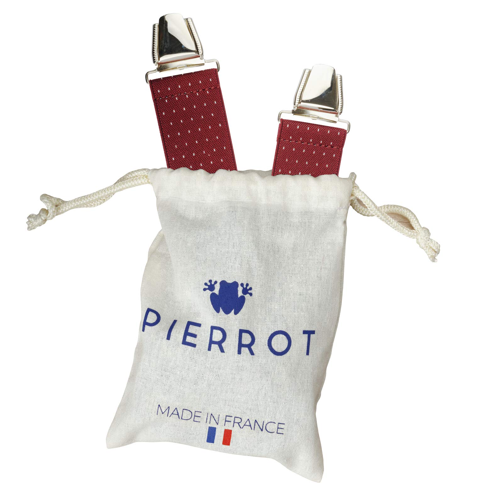 Pierrot Hosenträger für Herren Breit Made in Germany/France - Ultrastarker Gummizug & 4 Extra Starke X-Clips - Verstellbare Länge bis zu 130cm - Garantie auf Lebenszeit