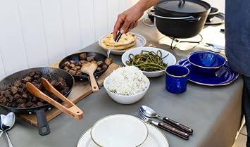 GSI Outdoors Guidecast 12 Frying Pan | Lightweight Cast Iron Frying Pan for Camping, Cabin and Home Kitchen