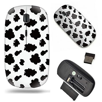 Unique Pattern Optical Mice Mobile Wireless Mouse 2.4G Portable for Notebook, PC, Laptop, Computer - Lovely Milk Cow Skin Pattern