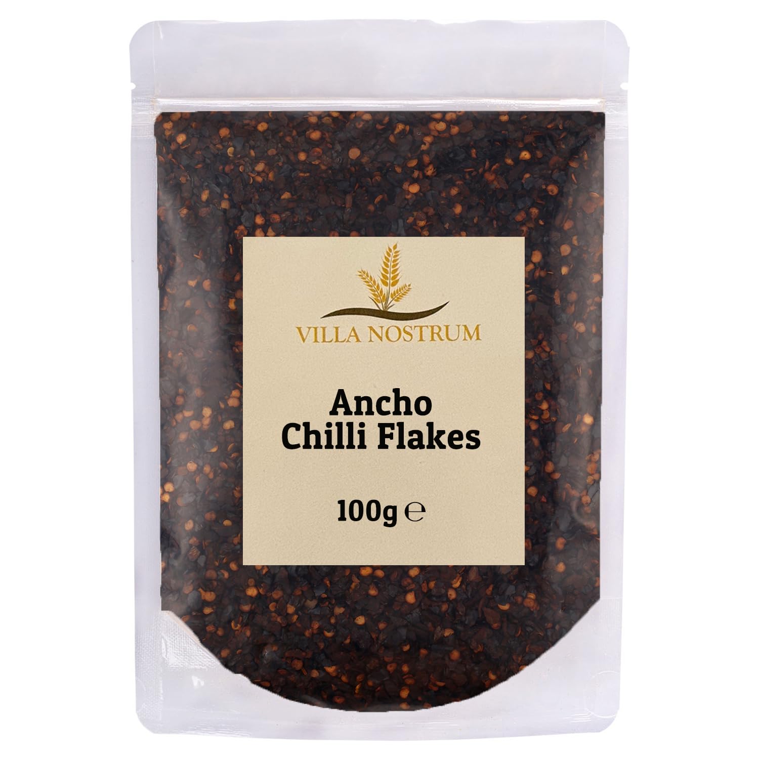 Ancho Chilli Flakes 100g by Villa Nostrum