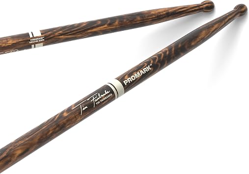 ProMark Drum Sticks - Tim Fairbanks Drumsticks - FireGrain For Playing Harder, Longer - No Excess Vibration - Lacquer Finish, Large Round Tip, Hickory Wood - 1 Pair