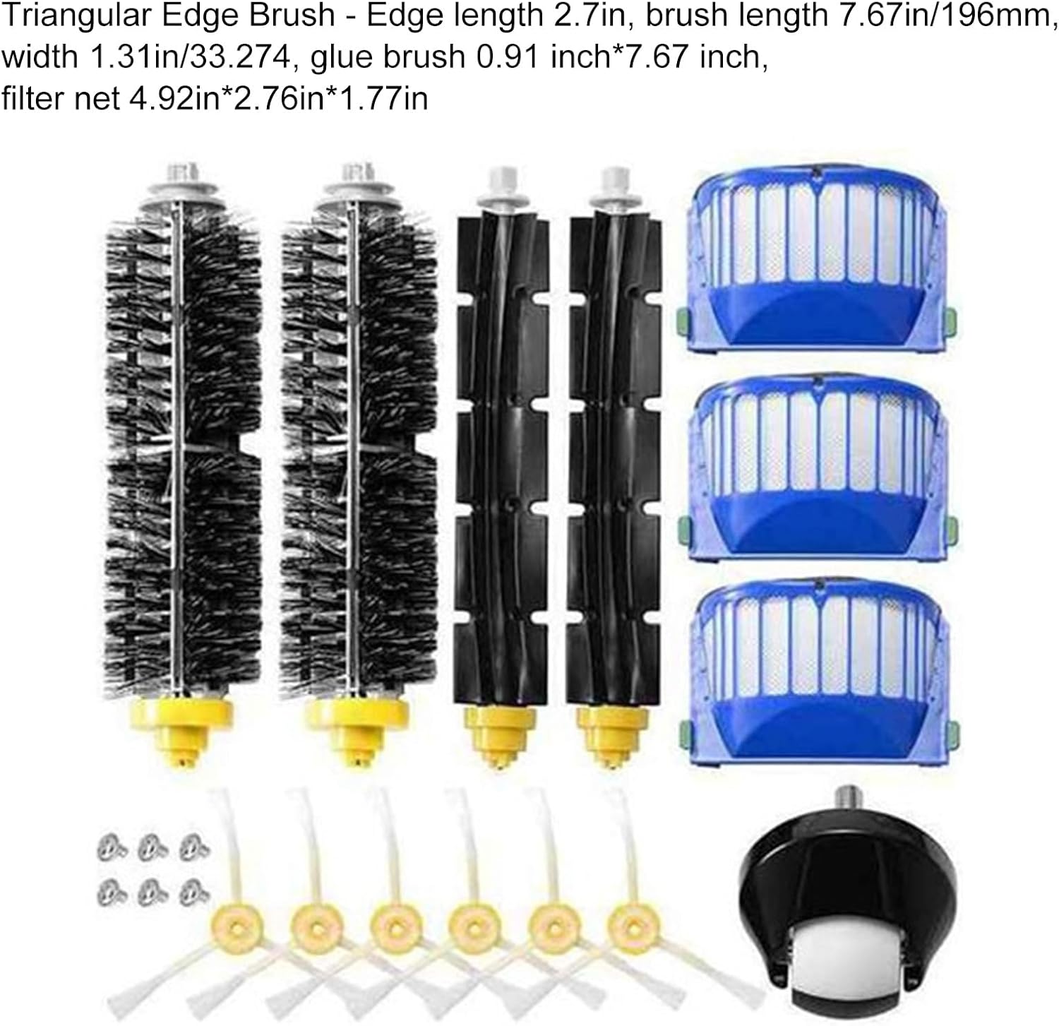 Main Brush Filter Side Brush Replacement Part Sweeping Robot Accessories For 645 646 647 648 649 Models