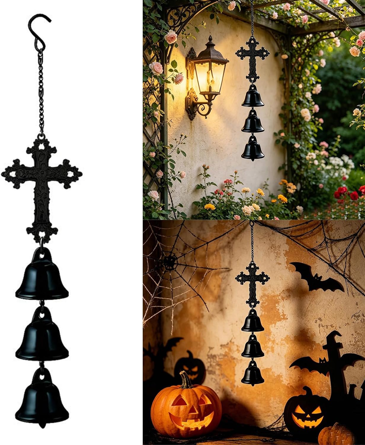 Halloween Themed Wind Chimes with Bells for Indoor, B image 2