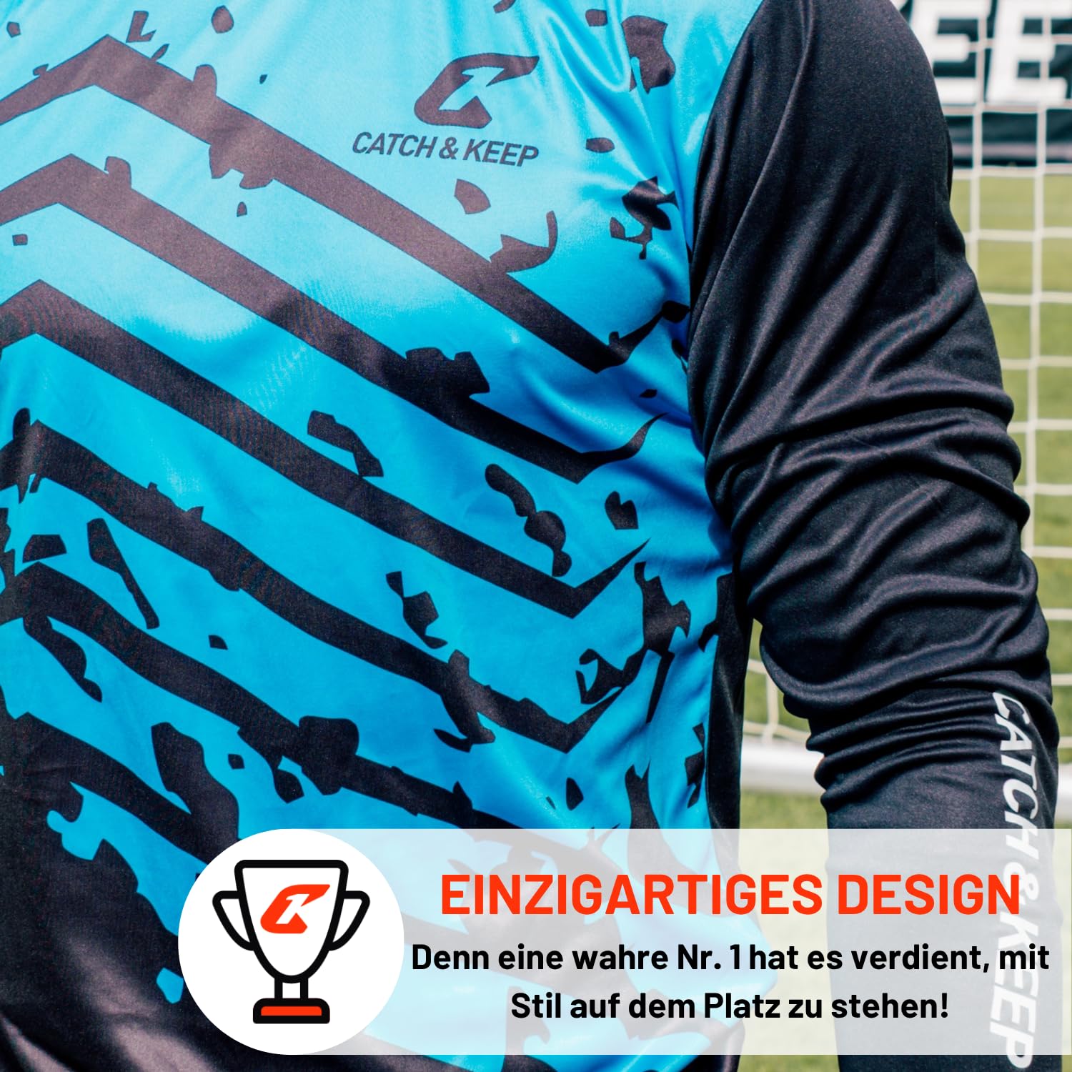 CATCH & KEEP Protection Torwarttrikot - Fußballtrikot Damen, Herren & Kinder - Ellenbogen-Polsterung - atmungsaktives Fußball Trikot - optimaler Schutz