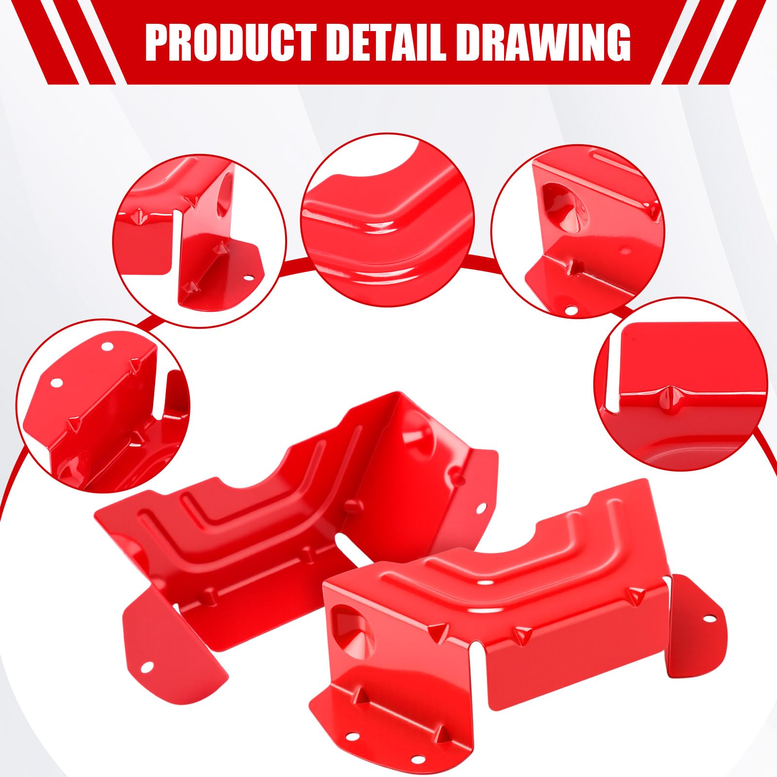 Threlaco Paquete de 2 fundas rojas para cinturón de cubierta 783-06424A-0637 de 42/46 pulgadas y cinturón de cubierta 954-04060b 954-04060c compatible con máquinas MTD, Craftsman, Troy-Bilt