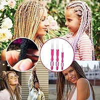 Vista 7 de Yarniss Ganchos de ganchillo para rastas con mango ergonómico, herramienta de bloqueo de cabello trenzado, 3 agujas de ganchillo de rastas de 0.030