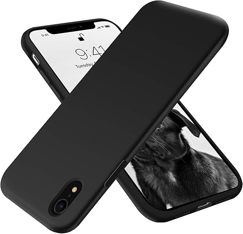 OTOFLY - Funda protectora para iPhone XR (sedosa y suave al tacto), de goma de silicona suave de alta calidad, protección total antigolpes,