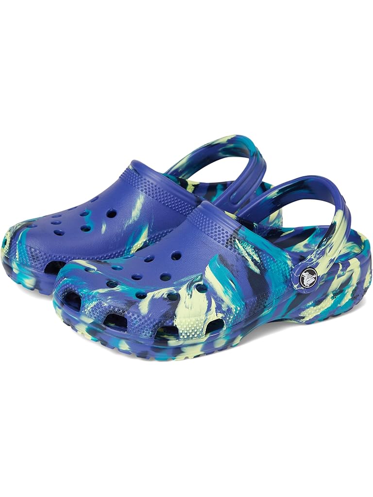 Navy Crocs Classic Marbled Tie-Dye Clog (Little Kid/Big Kid)