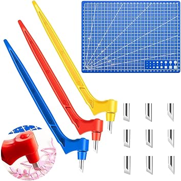 Craft Cutting Tools,360 Degree Rotating Cutting Tools,Art Cutting Tools with Cutting Pen,15/30/45 Degree Blades Cutting Mat for DIY Craft Hobby Scrapbook Stencil