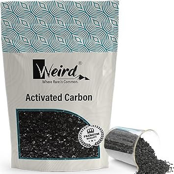 Weird Granular Activated Carbon Coconut Shell Suitable For All Aquarium, Water Filtration & Purification, Great for Fish Tank to Eliminate Odors, Filtration Media (400 GM)