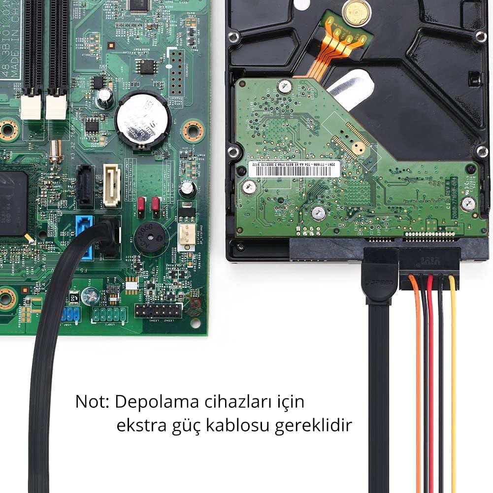 Ugreen 90 Derece Sata 3.0 Disk Kablosu 50 cm