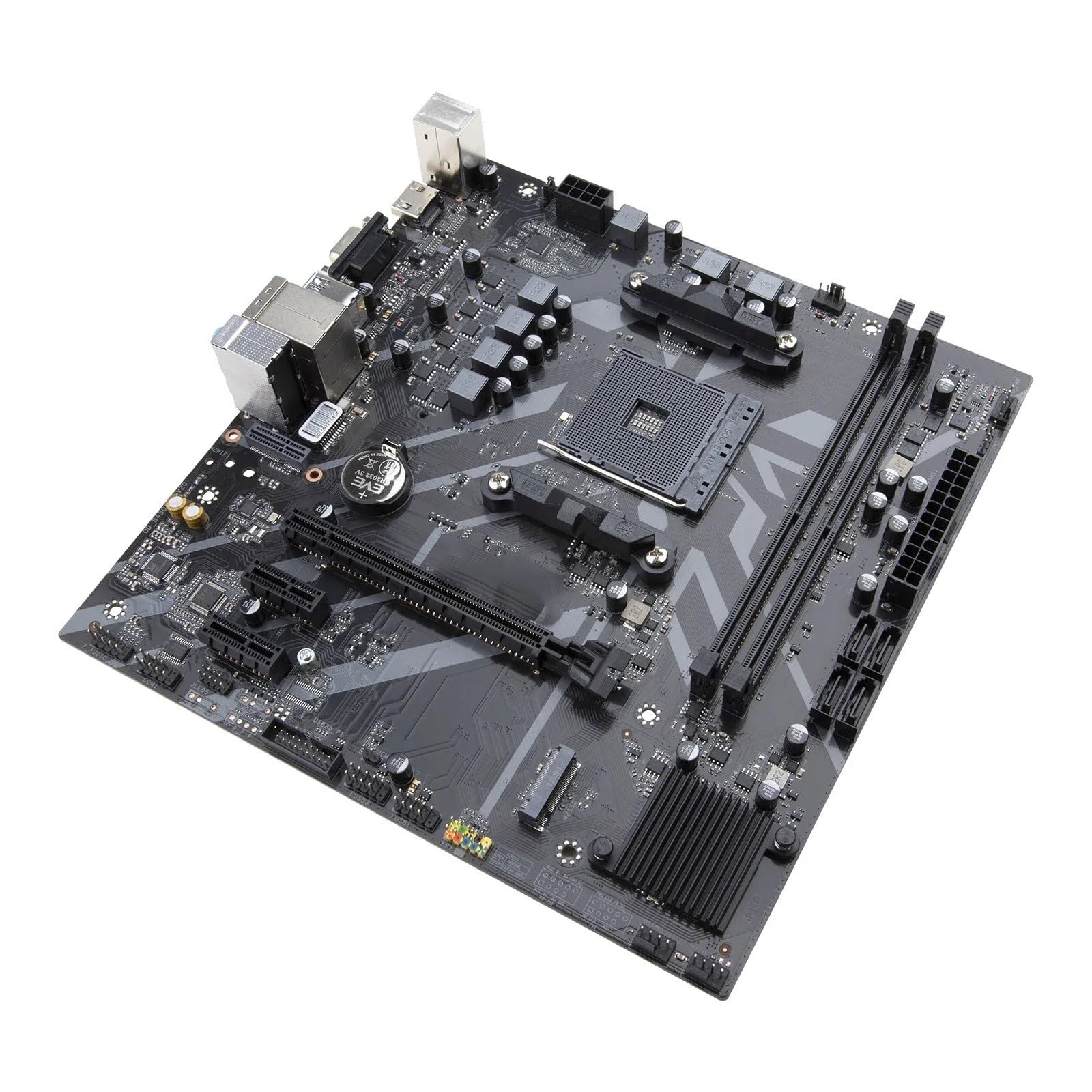 Placa Bases Placa Base for Juegos Fit For HUANANZHI B450 USB3.0 M.2 NVMe SATA3 Compatible con CPU Ryzen 5500 5600 5600G - Placa Base for Juegos
