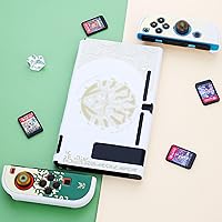 Vista 7 de FUNDIARY Funda protectora para Nintendo Switch con diseño de Zelda Tears of The Kingdom, paquete de accesorios a prueba de golpes para empuñaduras