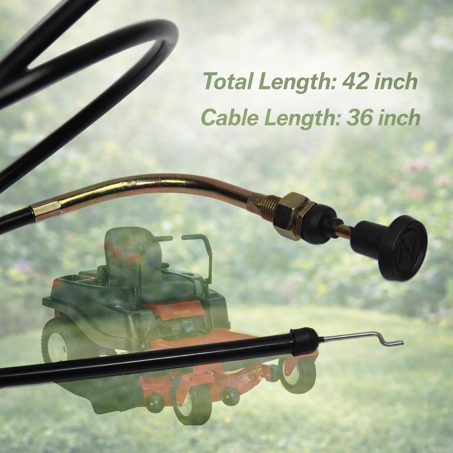 112-9753 Choke Cable Replacement for Toro Timecutter SS5000, Fits 74365, 74366, 74374, 74376, 74386, Replaces Toro Choke Cable