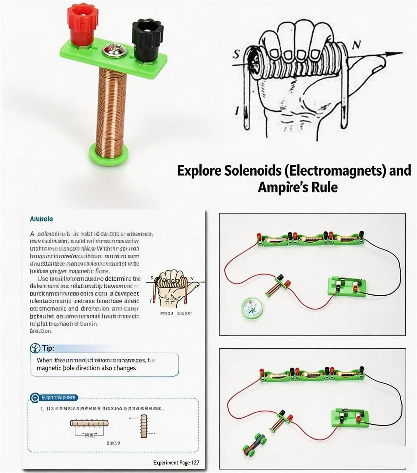 Physik-Elektrizität-Experimentierbox, Schaltkreis, Elektromagnetik-Laborset