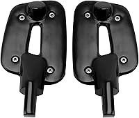 Vista 7 de TCT-MOTORPARTS Estriberas de estilo de montaje macho negro para Harley Touring Street Glide Softail