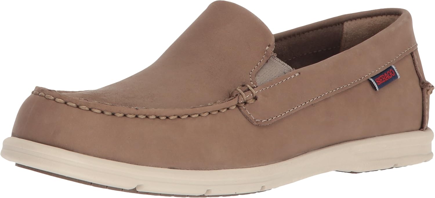 Sebago Women's Litesides Slip On Boat Shoe, Dark Taupe
