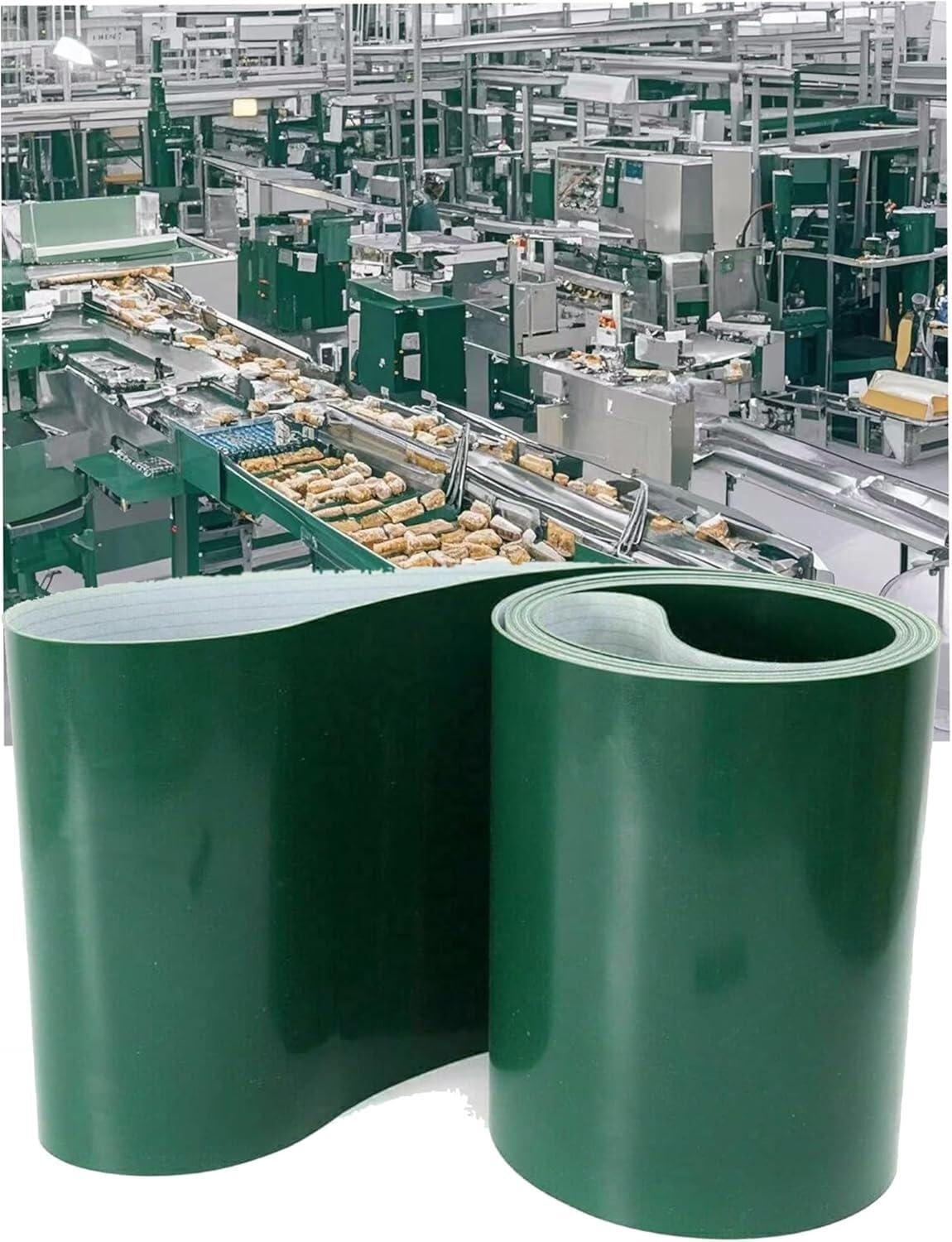 Cintas transportadoras de PVC para evitar paradas en embalaje y alimentos