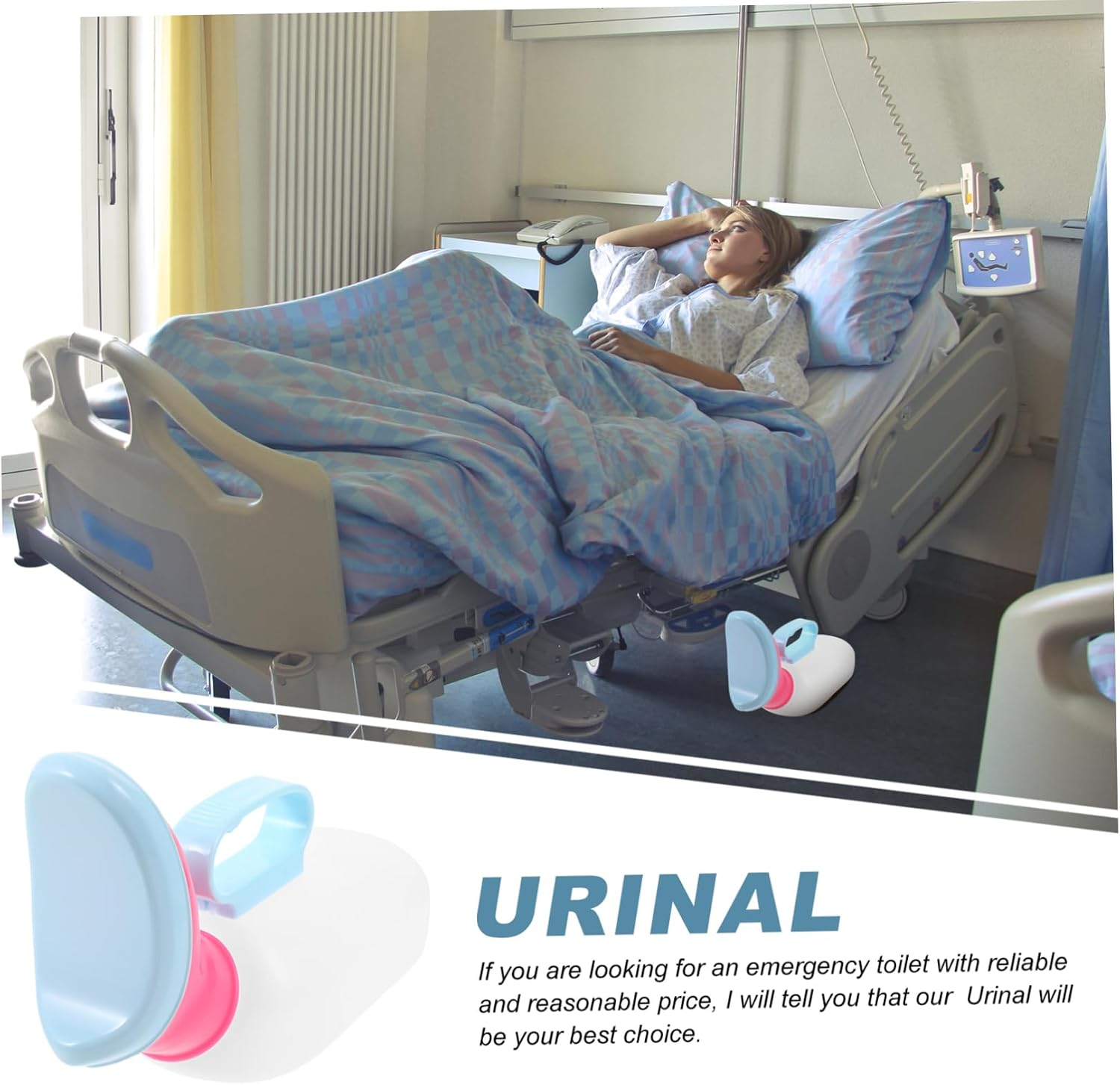 Portable Female Urinal Emergency Urination Device Travel Pee Bottle for Women Reusable Urine Bottle Thickened Plastic Capacity Easy to Carry Suitable for Elderly