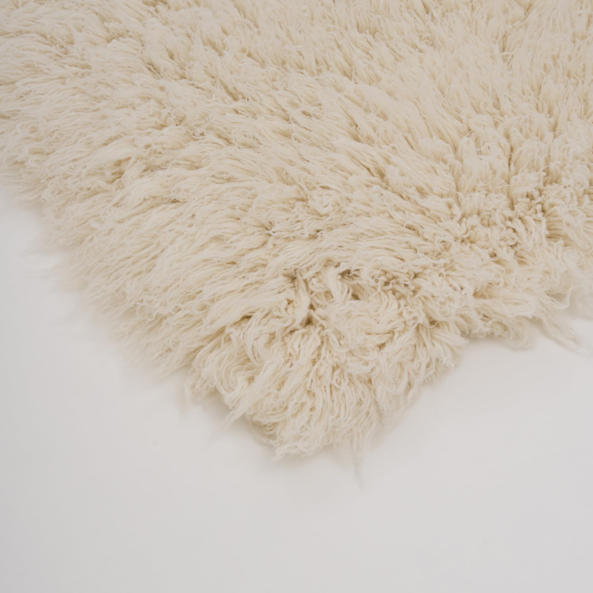 Pergamon Flokati Supreme Teppich – Hochflor Teppich Natur Creme, weich & dicht, für Wohnzimmer & Schlafzimmer