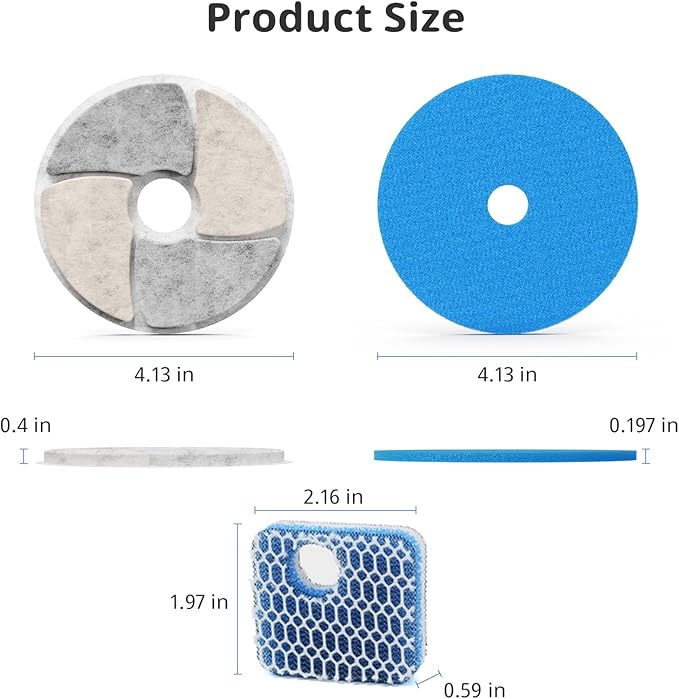 Filtros para Fuente de Agua para Gatos, Pack de 5 Repuestos miniatura 5