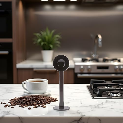 Miniatura 3 de Cuchara de grano de café gris 2 en 1, cuchara de tamper, herramienta de té para café en granos, cucharas de café de medición de café
