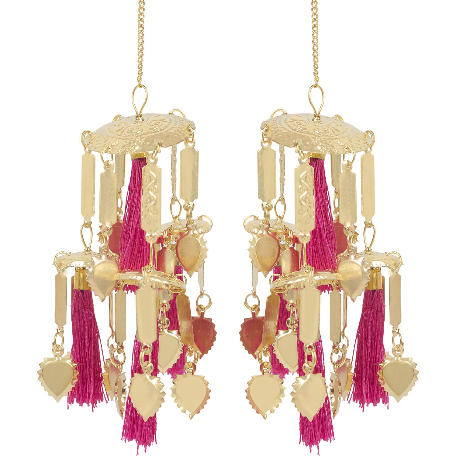 CHOTTEY LAL AND SONS Beautiful Punjabi Bridal Kaleera with Tassels Small Size Traditional kaliras for Bride & Women Hand Hanging Kalera- KLR100153 (B08TV45H5B) Amazon Price History, Amazon Price Tracker