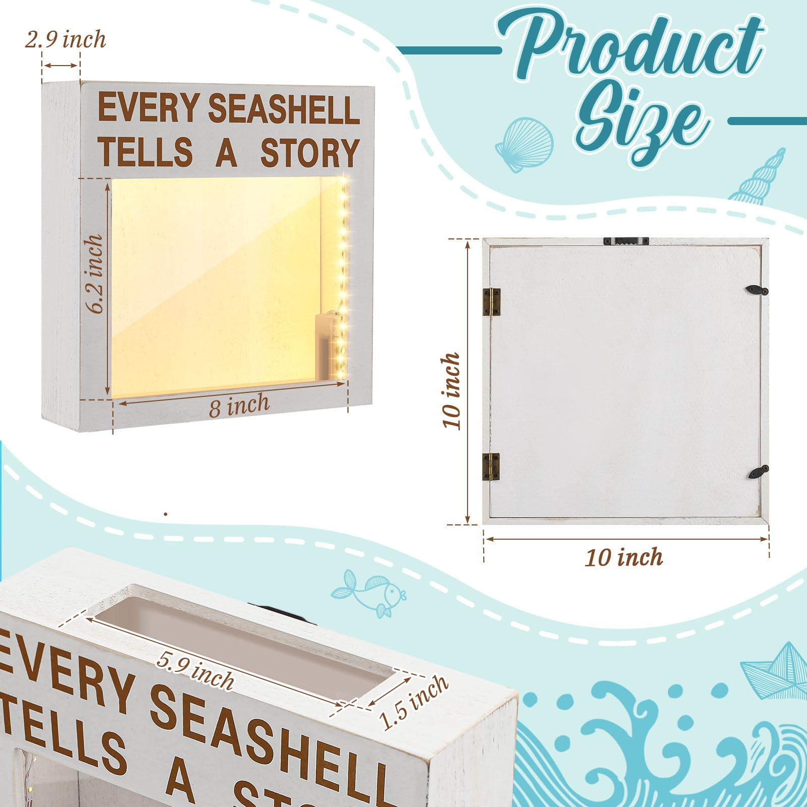 Amazon.com: Juexica Seashell Holder with Sea Shell Light Display
