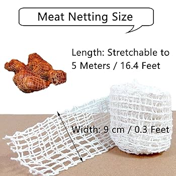 Rete Per Arrosto Elastica 5m X 9cm - Rete In Cotone Per Carne, Salumi E Affumicati - Foto 13