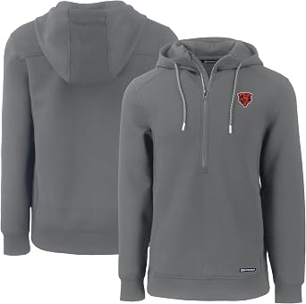 Cutter & Buck Mens NFL Throwback Roam Eco Half-Zip Recycled Pullover Hoodie
