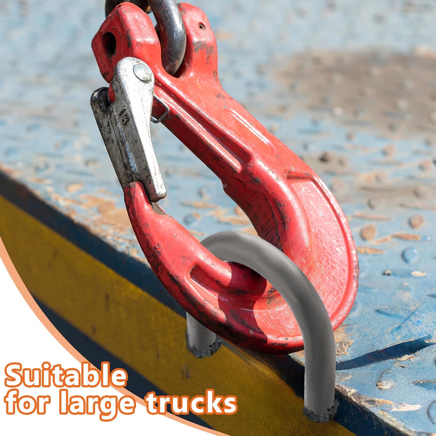 BBTO 12 Pack 1/2" Heavy Duty Weld-on Steel D-Ring Rope Hook Chain Tie Down D Ring Forged Steel Safety Chain Hooks for Trucks Trailers and Towing Cargo, Rv, ATV Tiedowns, Farm Applications and More