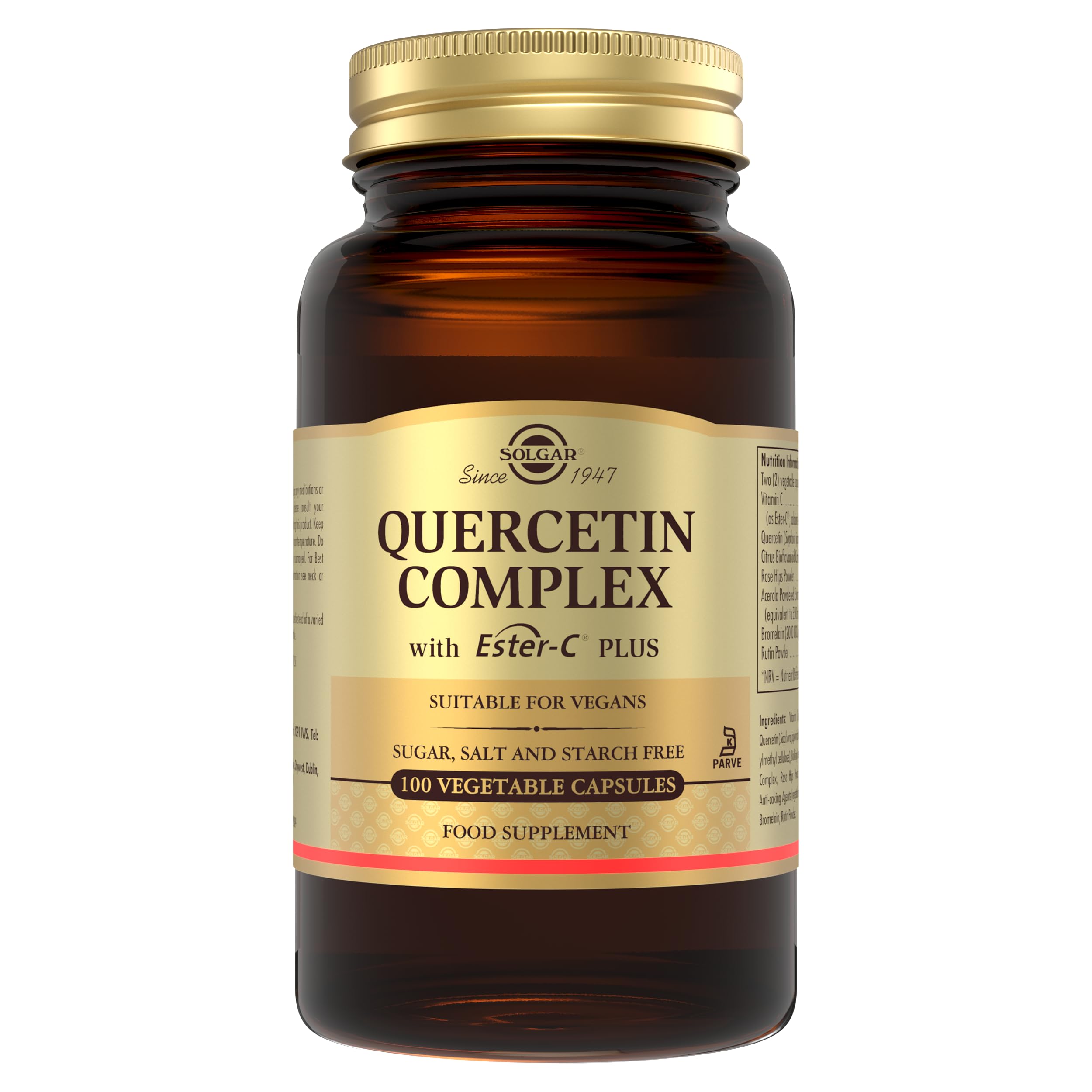 Solgar Quercetin Complex with Ester-C Plus - 100 Veg Capsules