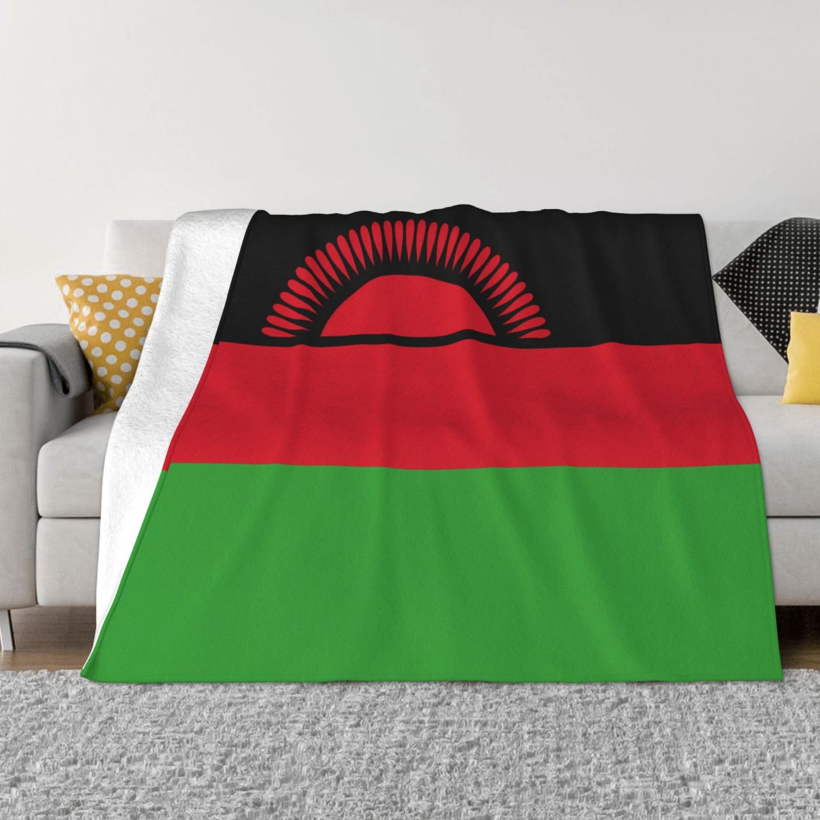 Couverture flanelle Malawi PHAYAH 203x152 cm pour des soirées cocooning au salon